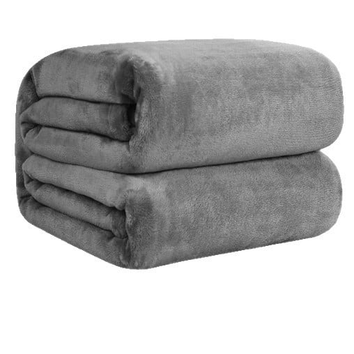 Zimski flanelni pokrivač, pokrivač za odmor, 200×230 cm, svijetlosiva jednobojna, prilagodljiv za urede, hoteli i domove studenata