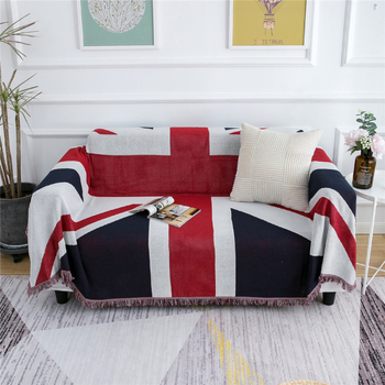 Pătură pentru canapea în stil american, groasă, acoperire completă, model cu dungi, material amestecat, compatibilă cu canapelele modulare, stil minimalist, tip pernă, personalizabil