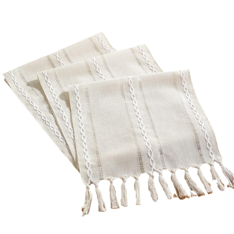 Флаг за маса с пискюли – Nordic стил платнена покривка за маса за хранене, дневна и спалня