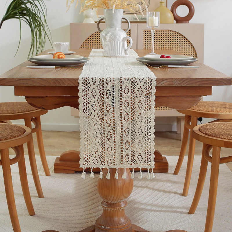 Față de masă din material elastic de poliuretan, formă pătrată, model grilă, rezistență la temperaturi înalte.