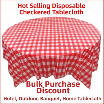 Μίας χρήσης τραπεζομάντιλο από πλαστικό, μάρκα Qi lu, καρό μοτίβο, ορθογώνιο σχήμα, INS στυλ