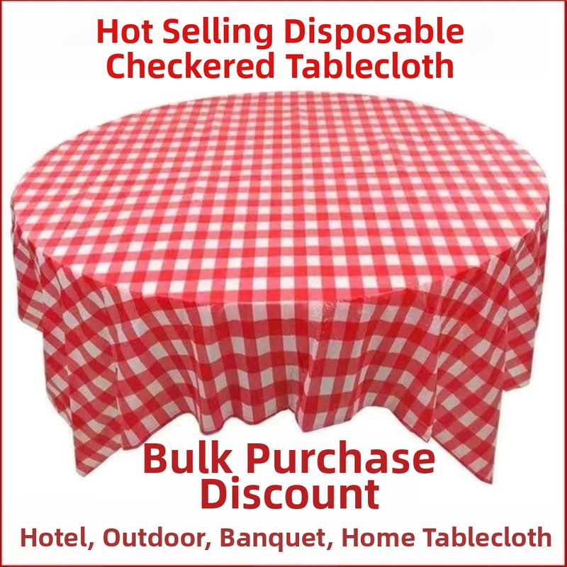 Μίας χρήσης τραπεζομάντιλο από πλαστικό, μάρκα Qi lu, καρό μοτίβο, ορθογώνιο σχήμα, INS στυλ