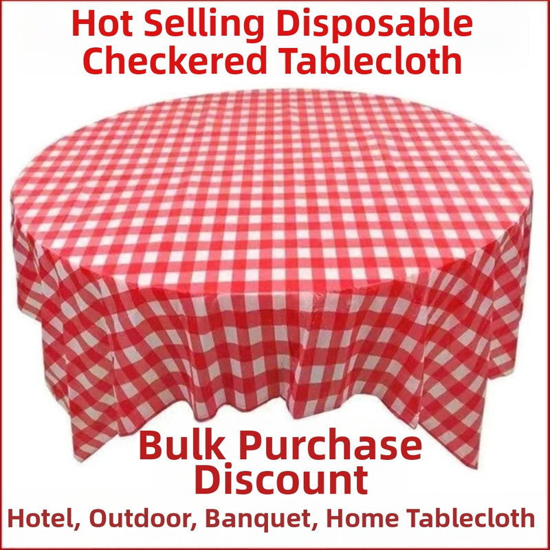 Μίας χρήσης τραπεζομάντιλο από πλαστικό, μάρκα Qi lu, καρό μοτίβο, ορθογώνιο σχήμα, INS στυλ
