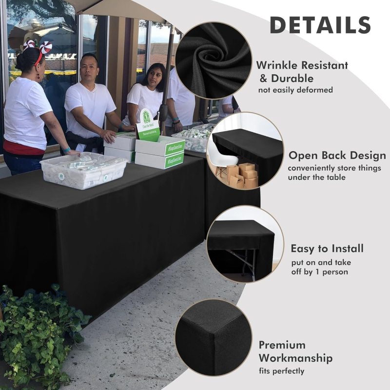 Poliészter asztalterítő konferenciákhoz, téglalap alakú, modern minimalist stílus, összecsukható, lélegző, könnyen tisztítható