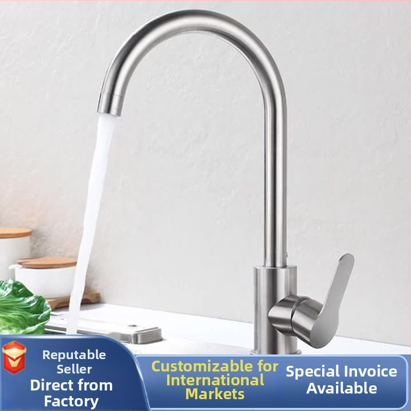 Nerūdijančio plieno virtuvės elektrinis karšto ir šalto vandens čiaupas, modelis 11629, šlifuotas paviršius, keraminių disko vožtuvas