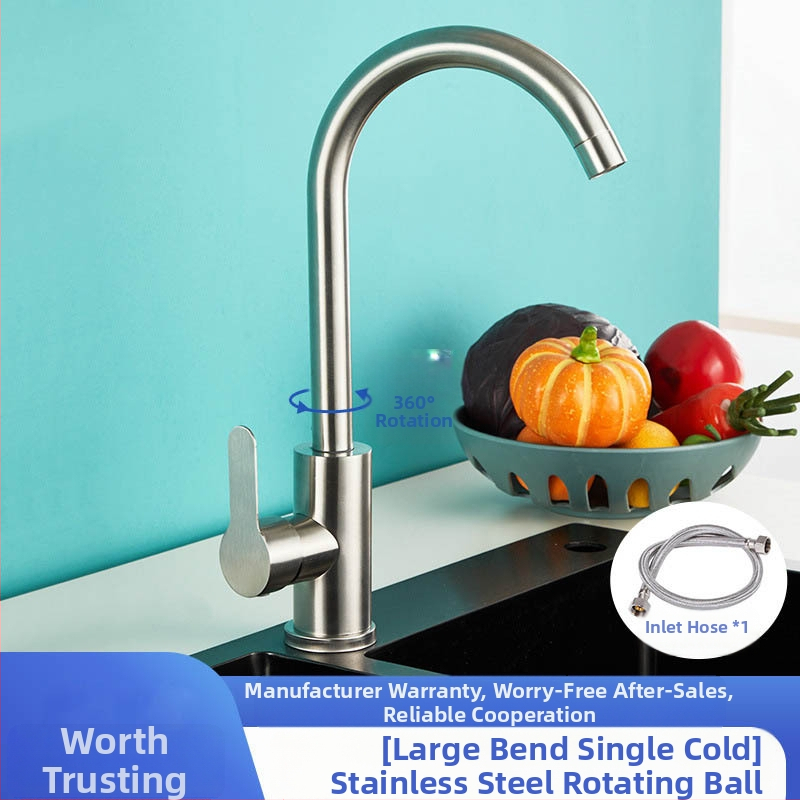 Nerūdijančio plieno virtuvės elektrinis karšto ir šalto vandens čiaupas, modelis 11629, šlifuotas paviršius, keraminių disko vožtuvas