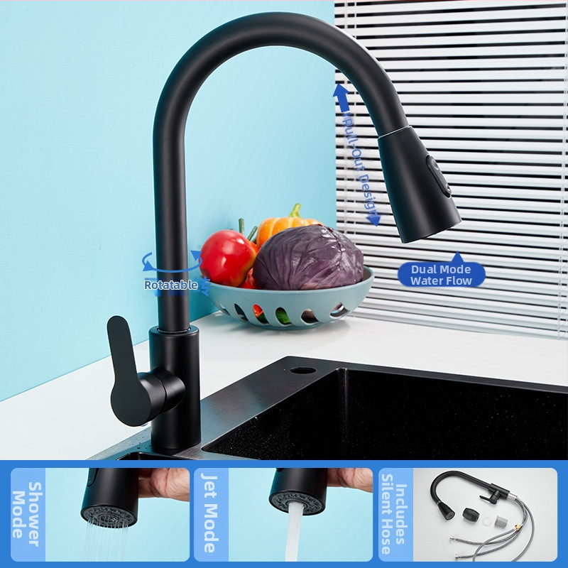 Nerūdijančio plieno virtuvės elektrinis karšto ir šalto vandens čiaupas, modelis 11629, šlifuotas paviršius, keraminių disko vožtuvas