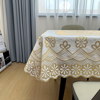 PVC stolnjak, pravokutan, cvjetni uzorak, vodootporan, protuklizni