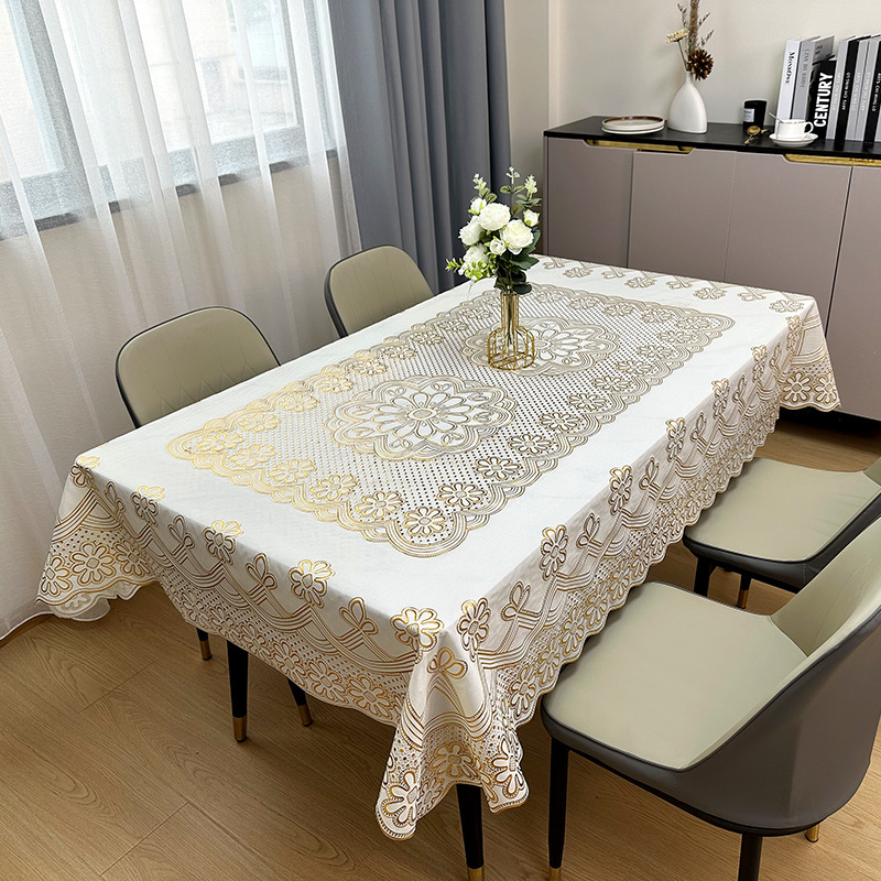 PVC stolnjak, pravokutan, cvjetni uzorak, vodootporan, protuklizni