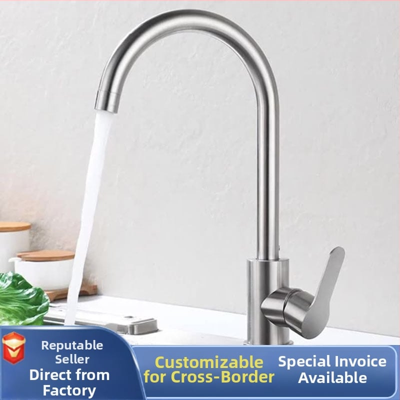 Kuhinjski slavina za vruću i hladnu vodu, nehrđajući čelik, električna slavina za toplu vodu, svijetlo luksuzan stil, model 11629