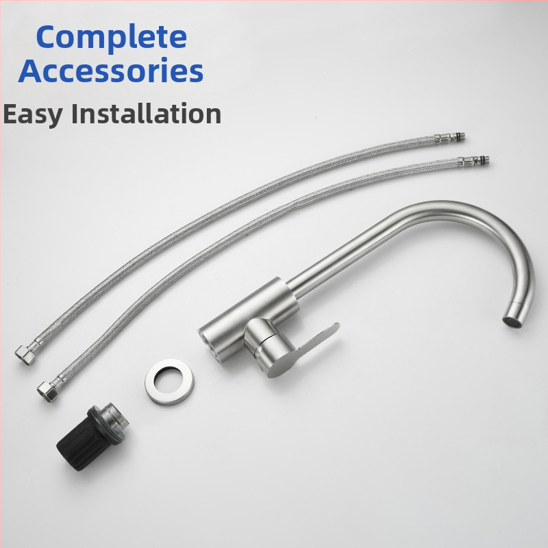 Kuhinjski slavina za vruću i hladnu vodu, nehrđajući čelik, električna slavina za toplu vodu, svijetlo luksuzan stil, model 11629