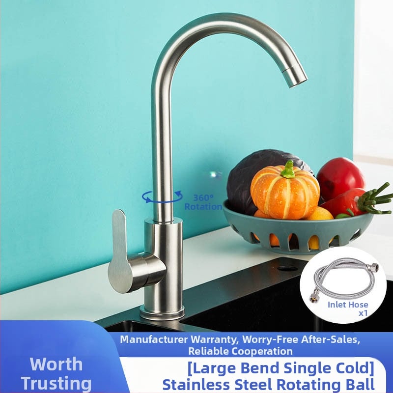 Kuhinjski slavina za vruću i hladnu vodu, nehrđajući čelik, električna slavina za toplu vodu, svijetlo luksuzan stil, model 11629