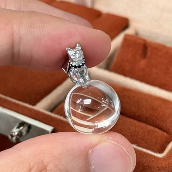 Eleganta kaklarota ar kristālu, 925 sudrabs, individuāli iepakota