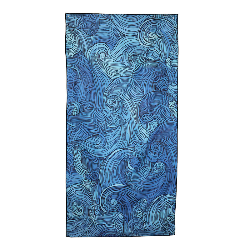 Микрофибърна кърпа за плаж и баня – бързосъхнеща, водоустойчива и против изпотяване, 150d прежда, 200–300 g тегло, принт тъкан, подходяща като калъф за автомобилно седалка