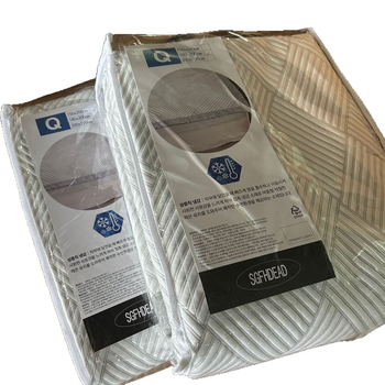 Gultas mats – bambuss + ice silk, Jacquard audums, saliekams, mūsdienu minimālisms