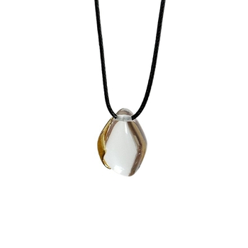 Set nakita: ogrlica s kristalom i kapljastim naušnicama, zlatno-pozlaćeni bakreni elementi, voskovana užadna ogrlica, casual stil