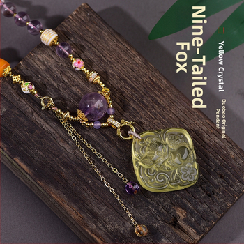 Ripats ametisti ja vaske, etnilise stiiliga, bränd Qiu yi