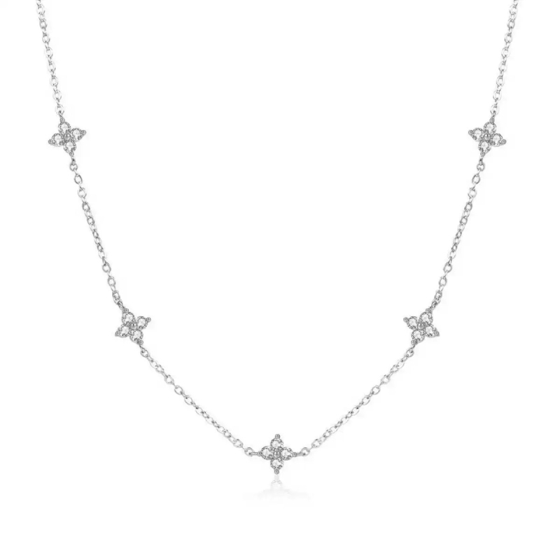 Ogrlica s privjeskom u obliku zvijezde od legure, na plosnom križnom lancu, elektroplatirano, unisex, casual stil.