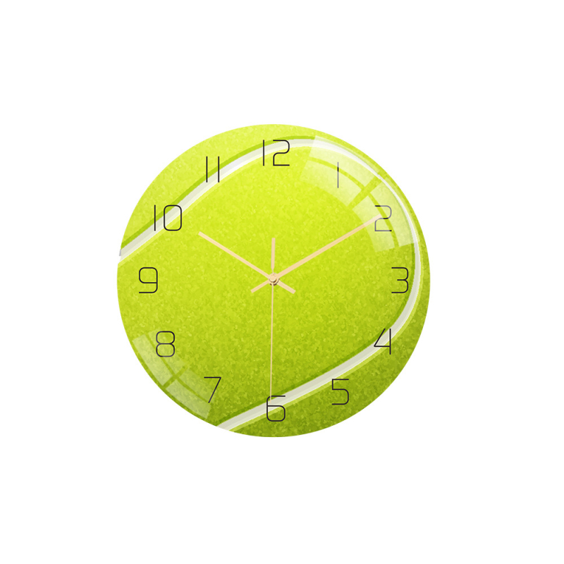 CC121 Zidni sat – tenis lopta, akril, tih rad mehanizam, baterijsko napajanje, analogn prikaz, pogodan za dnevni boravak i spavaću sobu