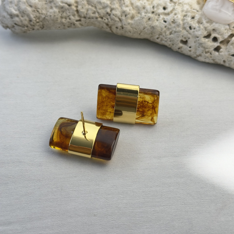 Tigris szem kőből készült nyaklánc, geometriai forma, szabályos lánc, Xiaoxiangfeng stílus, 2025 ősz