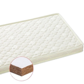 Madrac za bebe od prirodnih kokosovih vlakana 3E, navlaka od 100% pamuka, pogodan za krevetić širine 0,9 m, za novorođenčad i djecu