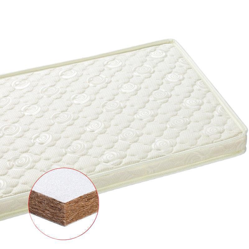 Madrac za bebe od prirodnih kokosovih vlakana 3E, navlaka od 100% pamuka, pogodan za krevetić širine 0,9 m, za novorođenčad i djecu