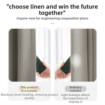 Poliester aizkari ar pilnīgu aizklāšanu, japāņu stila koka graudu dizains, piemērots viesnīcām un dzīvokļiem; siltumizolācija un saules aizsardzība, warp knitting ražojums, gatavs uzstādīšanai