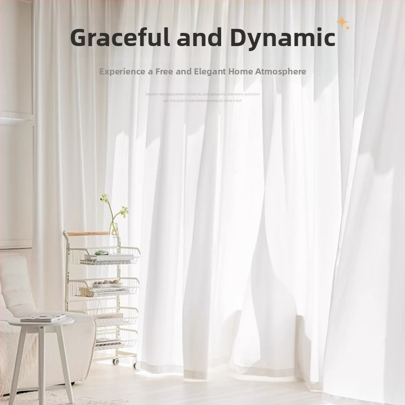 Poliester King Kong vlakno prozirna zavjesa za balkon i dnevni boravak, prolaz svjetla, moderan minimalistički stil