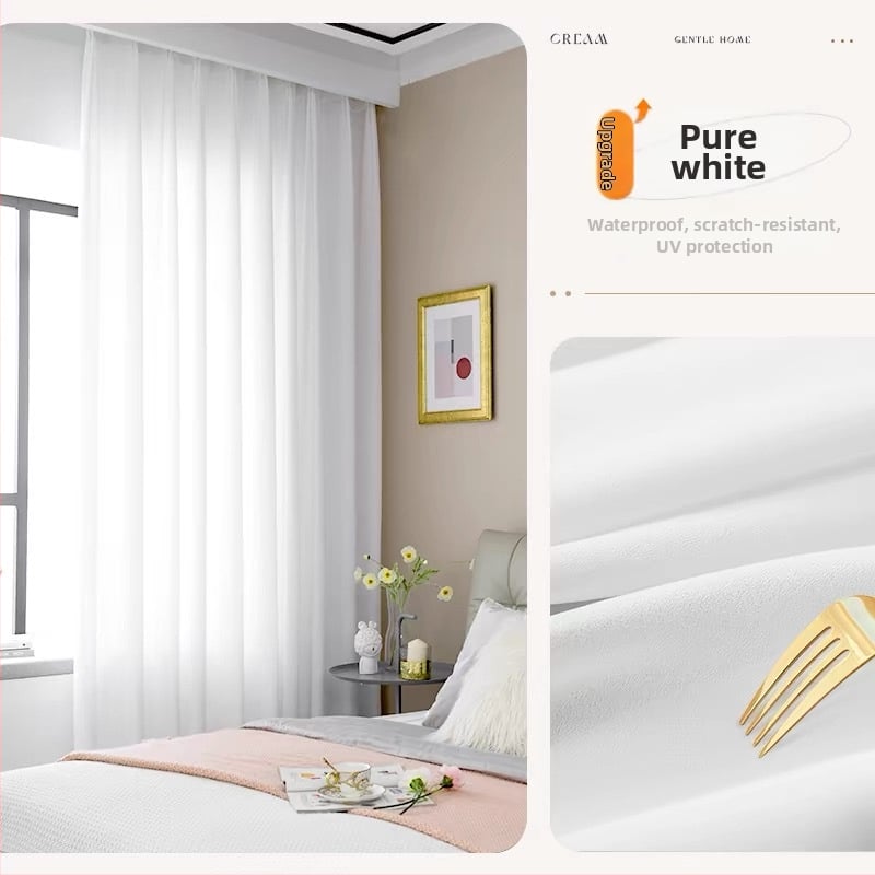 Poliester King Kong vlakno prozirna zavjesa za balkon i dnevni boravak, prolaz svjetla, moderan minimalistički stil