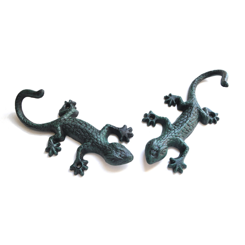 Yicheng kovanog željezni Gecko kuka - Jednostruki kuk, nosivost 30 kg, vrt/zavjesa