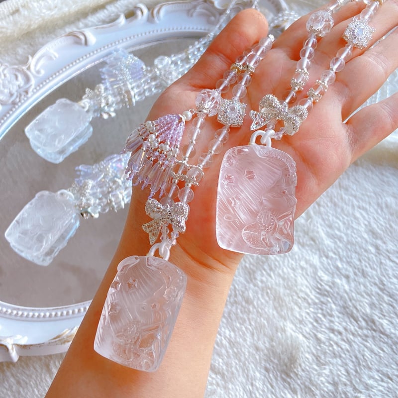 Κρυστάλλινο κολιέ, γλυκό στυλ, Orange Bay Trading, Άνοιξη 2025