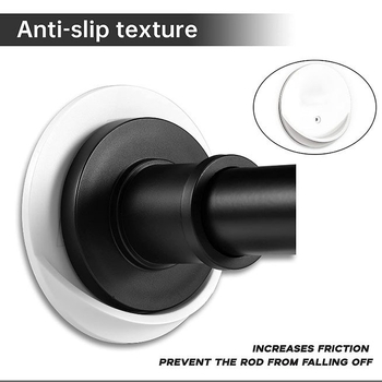 Самозалепващ държач за пръчка за завеси – против падане, кръгла пръчка, железен, единична кука, модерен стил, товар 1–3 кг