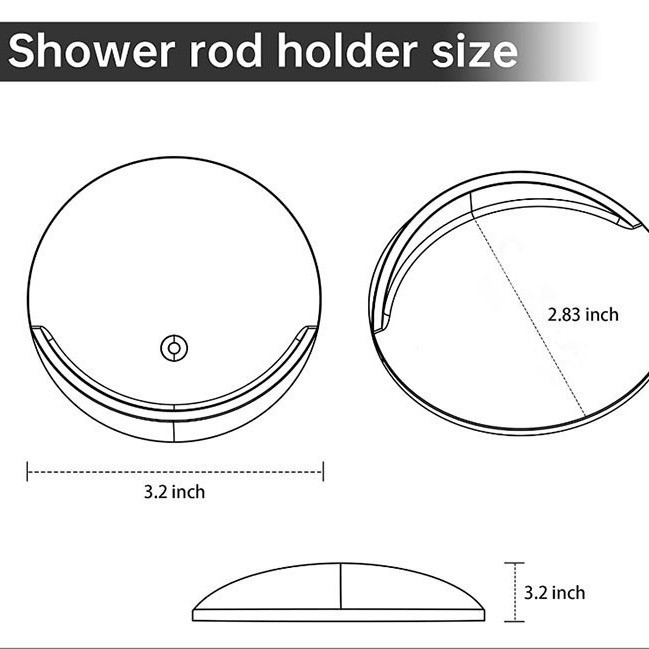 Самозалепващ държач за пръчка за завеси – против падане, кръгла пръчка, железен, единична кука, модерен стил, товар 1–3 кг