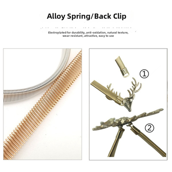 Klip za zavjese s oprugom – motiv jelen, model 001, legura, stil lagani luksuz (Obrada i prilagodba: Da)