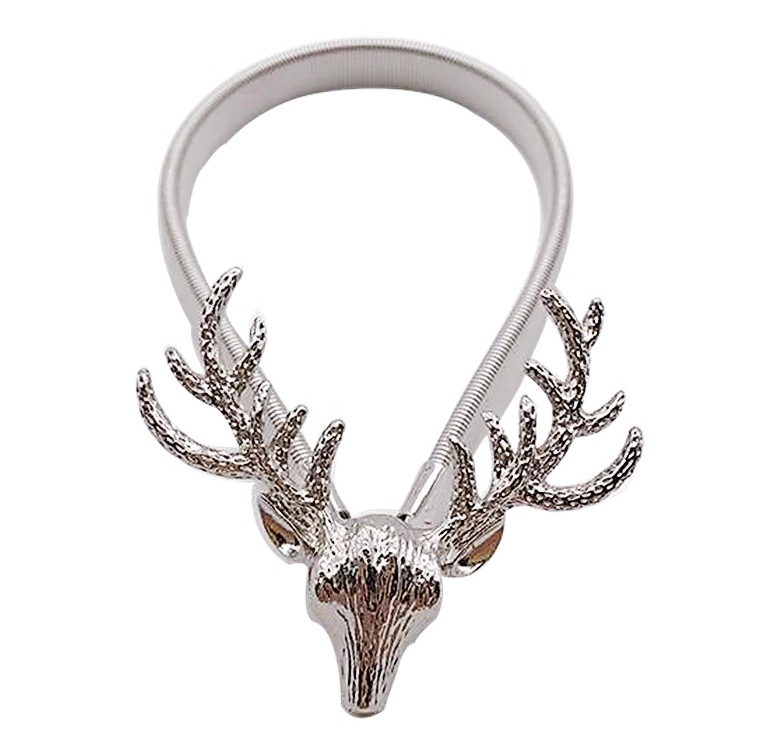 Klip za zavjese s oprugom – motiv jelen, model 001, legura, stil lagani luksuz (Obrada i prilagodba: Da)