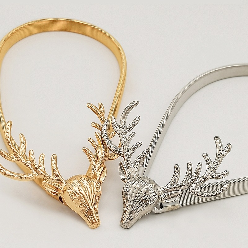 Klip za zavjese s oprugom – motiv jelen, model 001, legura, stil lagani luksuz (Obrada i prilagodba: Da)