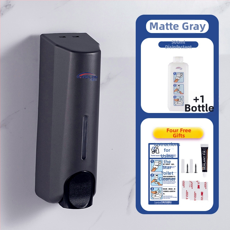 Viešo tualeto sėdynės dezinfekavimo įrenginys, sieninis montavimas, plastikinis korpusas, dažytas paviršius, rankinis paspaudimas