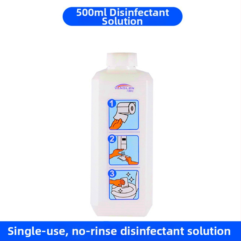 Viešo tualeto sėdynės dezinfekavimo įrenginys, sieninis montavimas, plastikinis korpusas, dažytas paviršius, rankinis paspaudimas