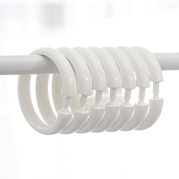 KM Okrugle kuka za zavjese u kupaonici, PP plast, promjer nosive površine 49 mm, nosivost 1–3 kg, paket 12 kom., model 5049