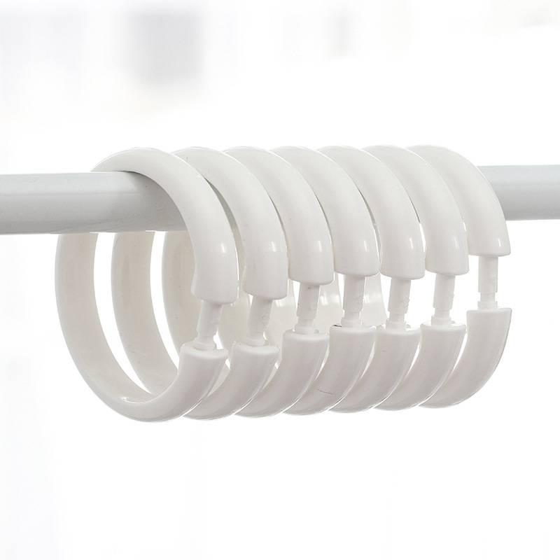 KM Okrugle kuka za zavjese u kupaonici, PP plast, promjer nosive površine 49 mm, nosivost 1–3 kg, paket 12 kom., model 5049