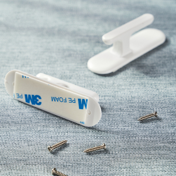 KM plastična kuka za kablove, jednostruki kuk, japanskog stila, za zid, nosivost 0–1 kg, paket od 2 komada