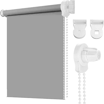 25 mm glava za upravljanje roletama s fiksnim kukom – materijal POM; kompatibilna sa svim vrstama roleta; uključuje komplet od 3-metarske lančane verige i gumene čepove s vijcima