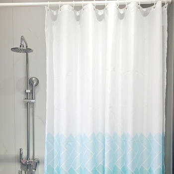 Душ завеса - полиестер, градиентна ивица, модерен минималистичен стил, произведено в Нингбо