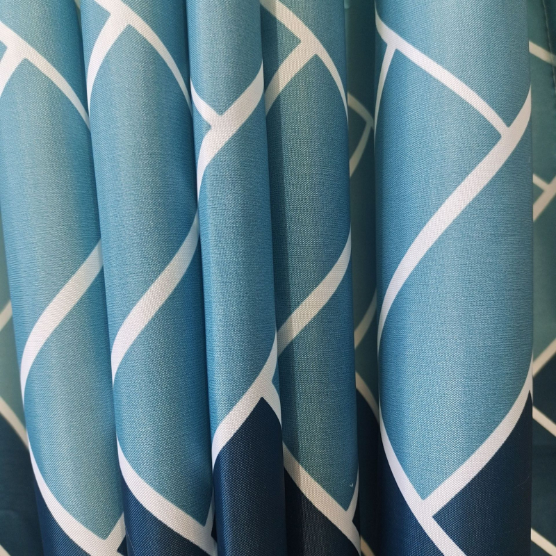 Душ завеса - полиестер, градиентна ивица, модерен минималистичен стил, произведено в Нингбо