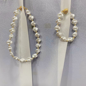 Zavjesni remen s kopčom — Barokne biserne serije, Pure brand, materijal perle, zavjesni pojasevi, nije prilagodljivo
