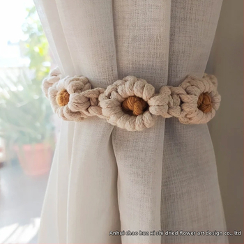 Ručno tkan zavjesni kaiš s margaretom – kaiš za zavjese s jezgrom od žice, prilagodljiv