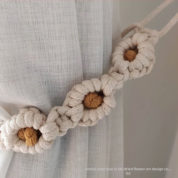 Ručno tkan zavjesni kaiš s margaretom – kaiš za zavjese s jezgrom od žice, prilagodljiv