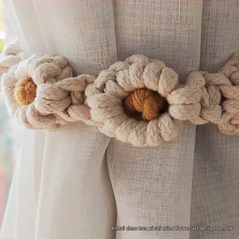 Ručno tkan zavjesni kaiš s margaretom – kaiš za zavjese s jezgrom od žice, prilagodljiv