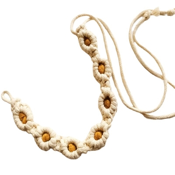 Ručno tkan zavjesni kaiš s margaretom – kaiš za zavjese s jezgrom od žice, prilagodljiv