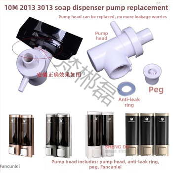 Skysto muilo dozatoriaus butelių siurbimo galvutės priedas su vidiniu įdėklu